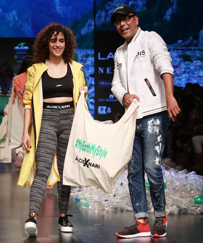 Sanya Malhotra walks for Narendra Kumar