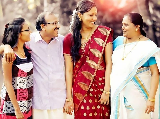 Deepa Unnikrishnan with her family