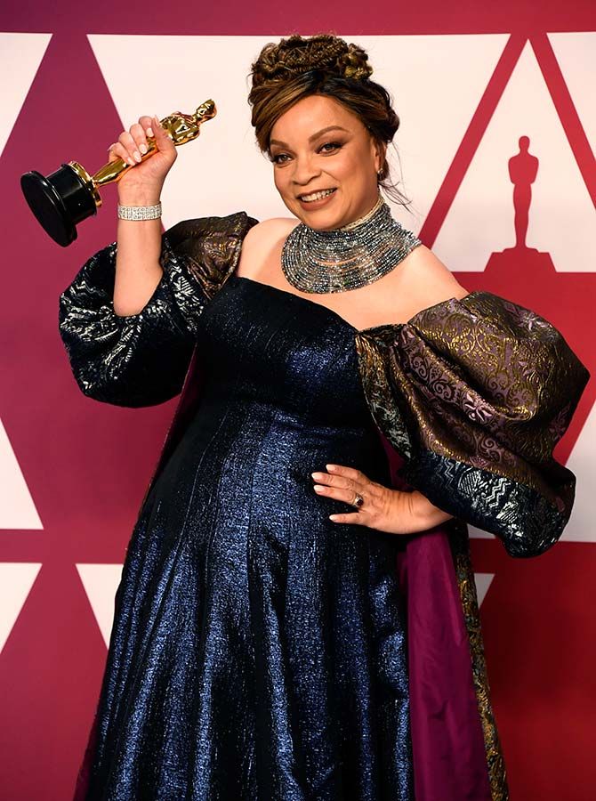 Ruth E. Carter, winner of Best Costume Design for 'Black Panther,' poses in the press room during the 91st Annual Academy Awards at Hollywood and Highland on February 24, 2019 in Hollywood, California.