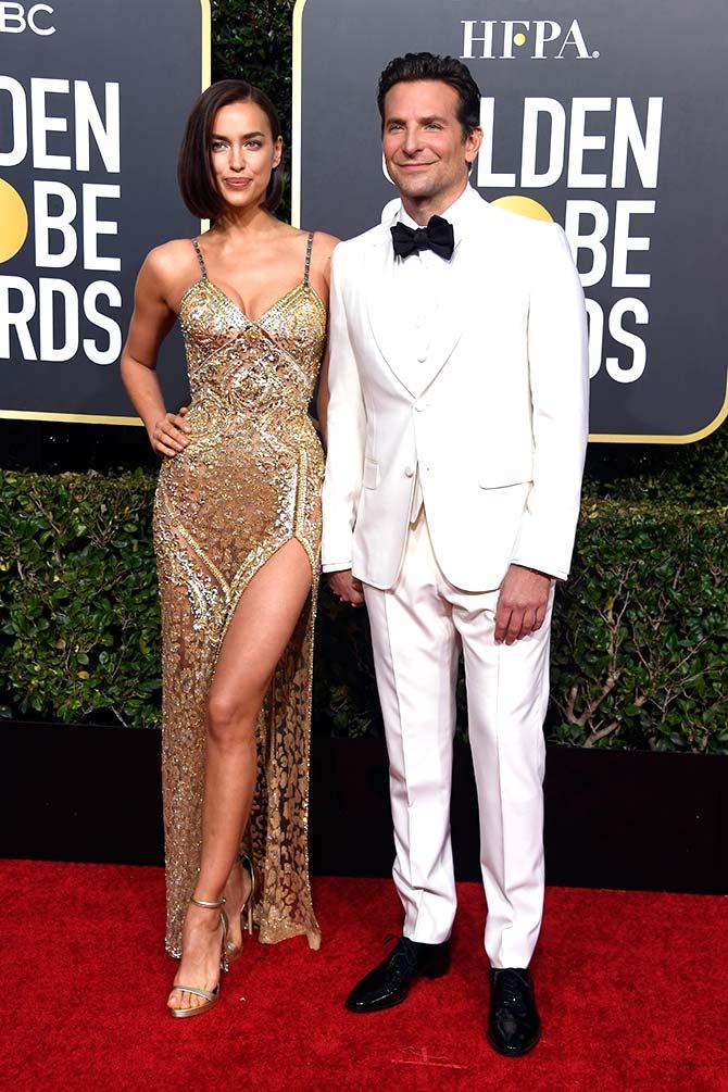 Irina Shayk and Bradley Cooper at Golden Globes 2019