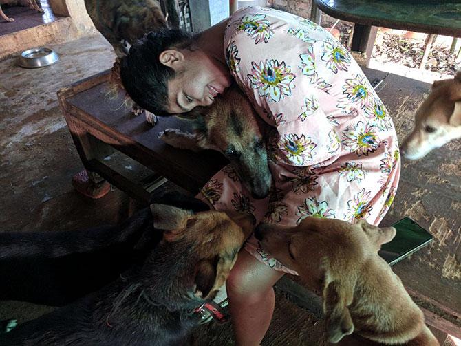 Ballerina Apeksha Bhattacharya at her animal shelter