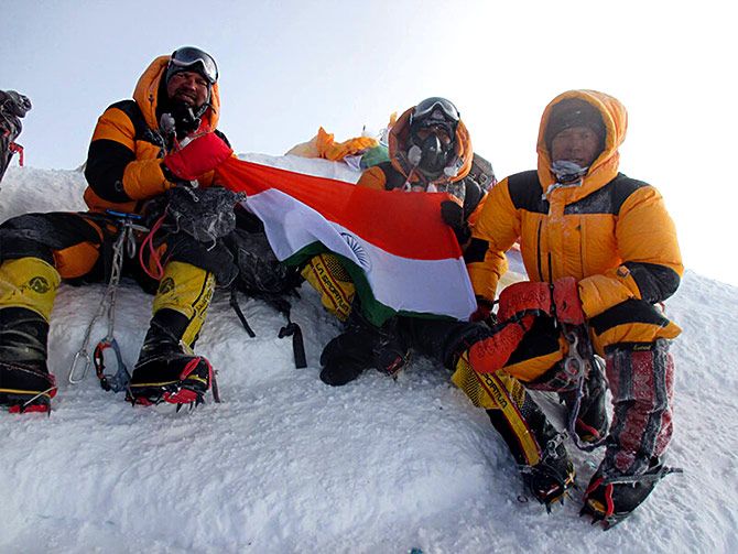 Satyarup Siddhanta atop Mount Everest