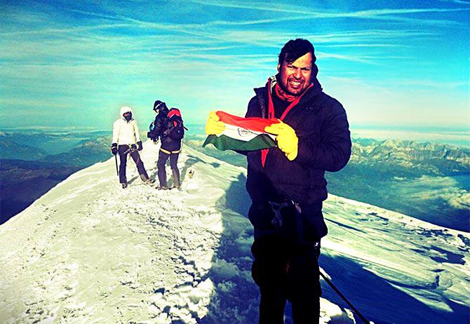 Satyarup Siddhanta atop Mont Blanc