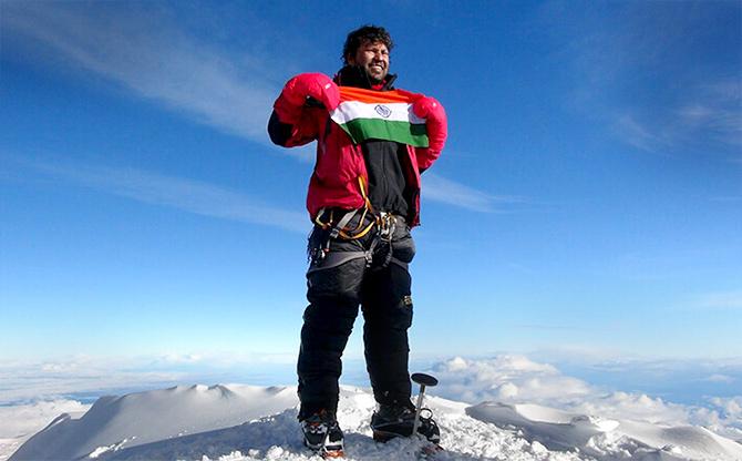 Satyarup Siddhanta atop Mount Denali