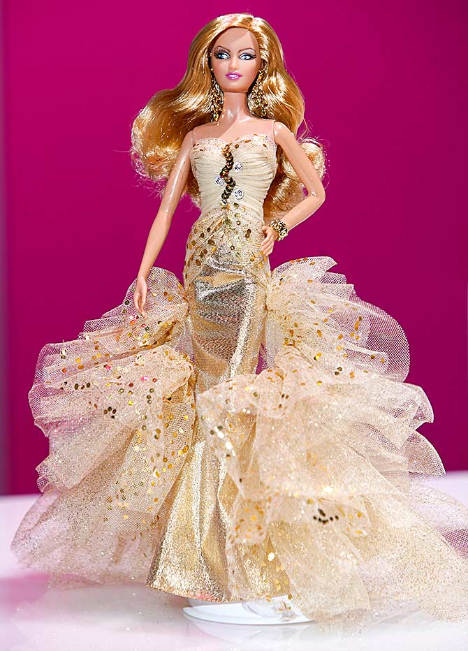 Barbie 50th Anniversary Gold Dress