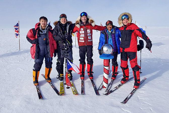 Aparna Kumar with her expedition team