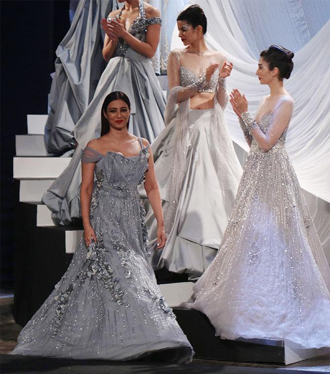 Tabu and Karan Johar turn showstoppers for Gaurav Gupta at Lakme Fashion Week 2019 in Mumbai