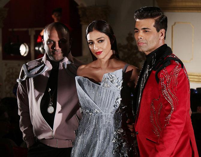 Tabu and Karan Johar turn showstoppers for Gaurav Gupta at Lakme Fashion Week 2019 in Mumbai