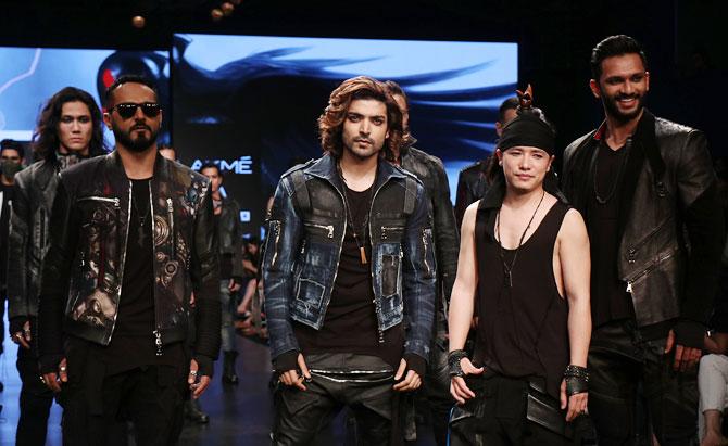 Gurmeet Choudhary, Nikhil Chinappa, Prathamesh Maulingkar walk for Asa Kazingmei at Lakme Fashion Week 2019