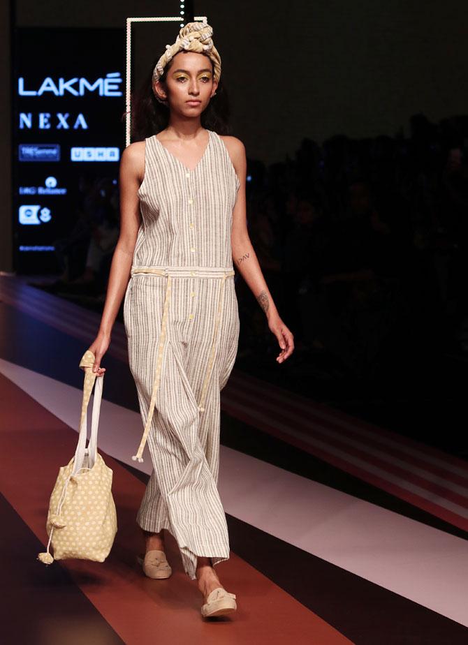 A model in Madhumita Nath's collection at LFW Summer/Resort 2019