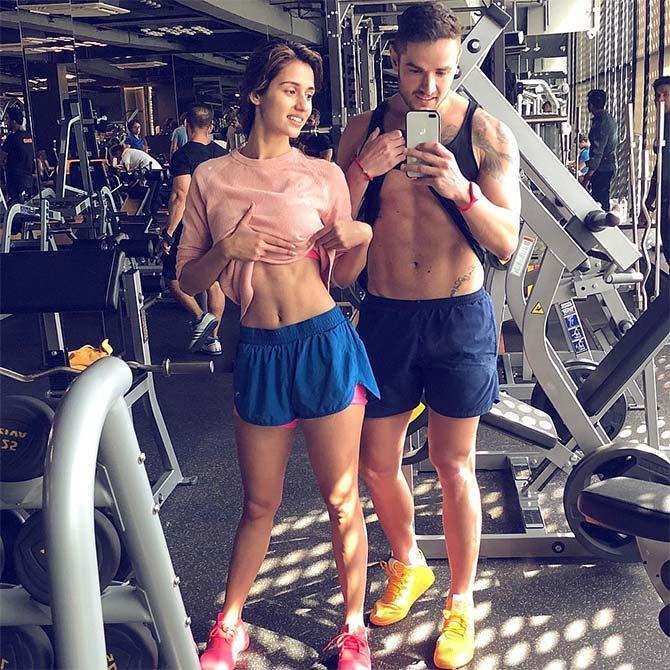 Disha Patani with her trainer Aleksandar Alex Ilic