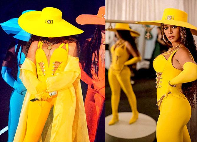 beyonce yellow jumpsuit