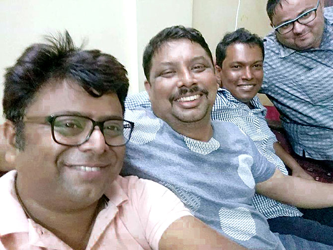 Subhash Kutty with friends