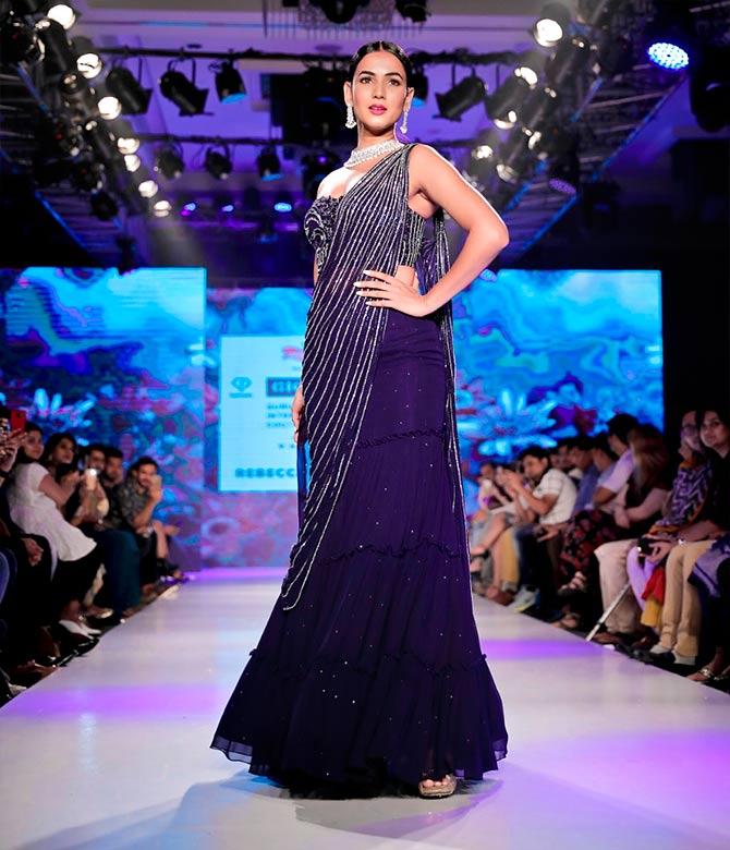 Sonal Chauhan walks for Rebecca Dewan