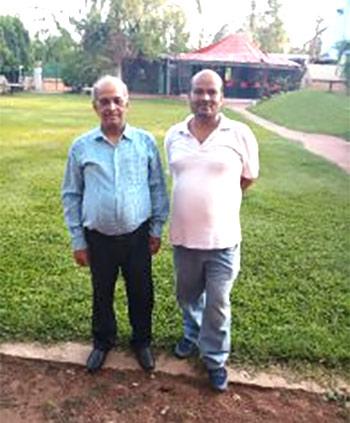 Dipak Panda with his father Sarat Kumar Panda