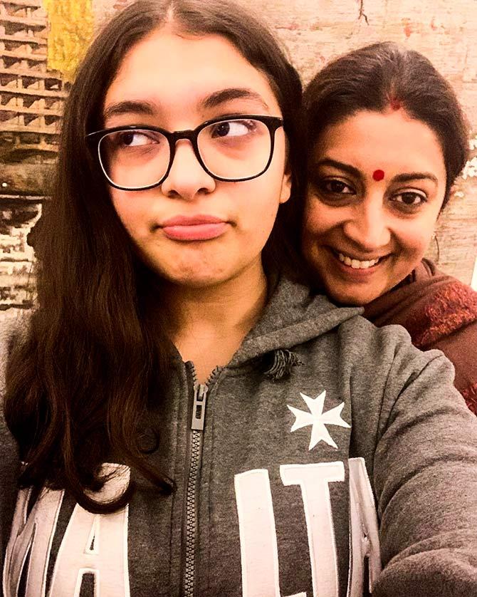 Smriti Irani and daughter Zoisha Irani