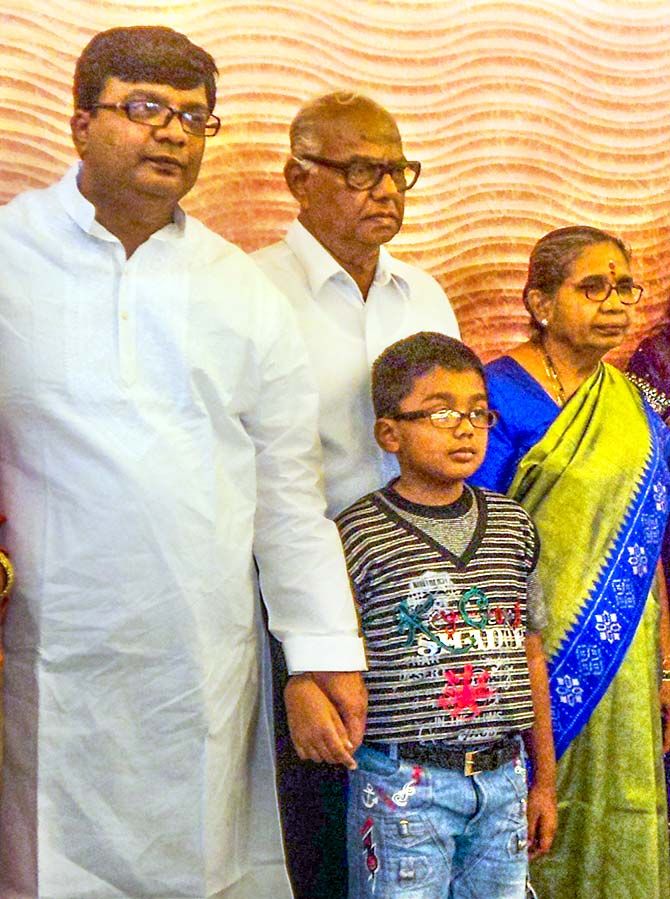 Sudhir Mateti with his family