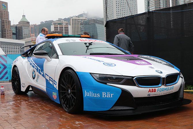 BMW i8 the safety car for the 2019  formula e race