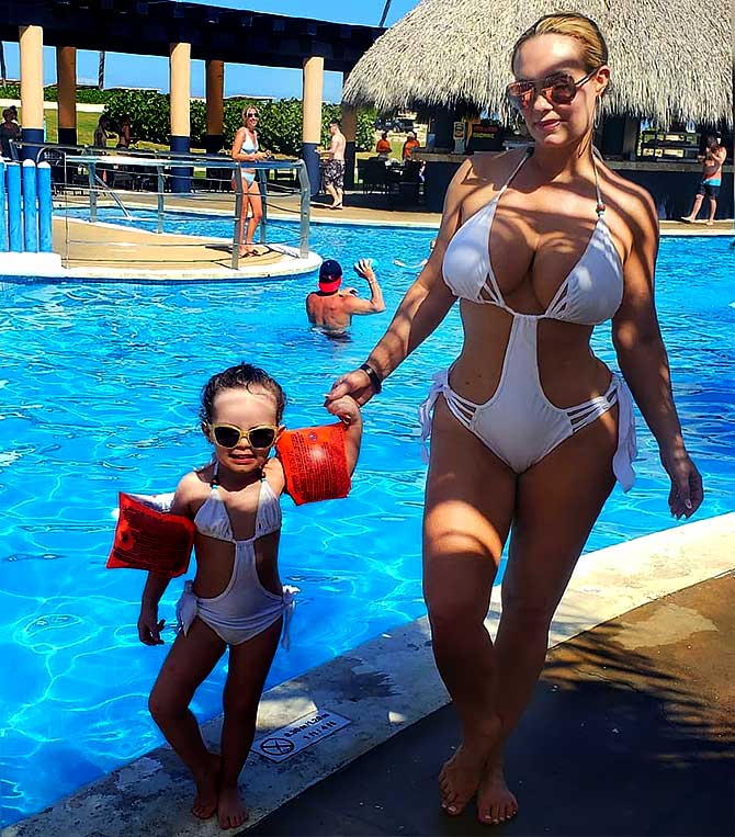 Coco Austin and Daughter Chanel Twinning Photos