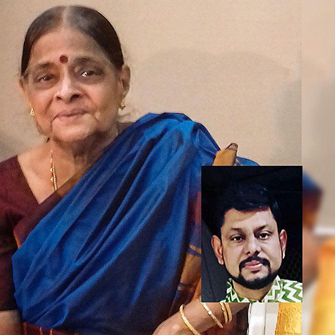 Kalpathy Sivaramakrishnan with his mother Kamala Krishnan