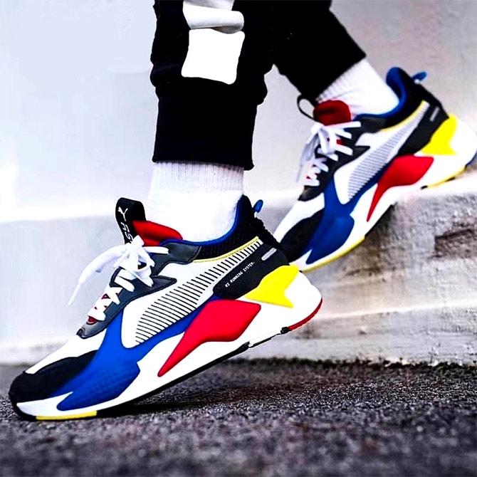 puma yellow red blue