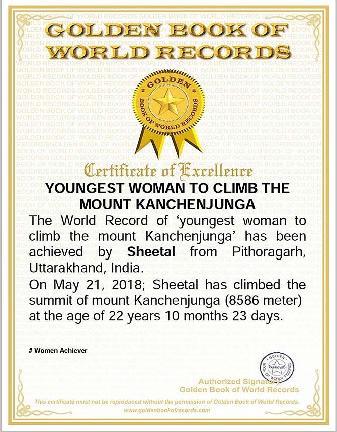 Sheetal Raj makes a world record