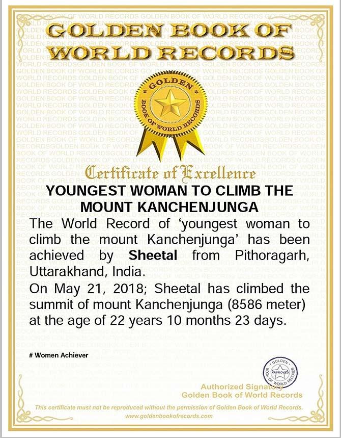 Sheetal Raj makes a world record