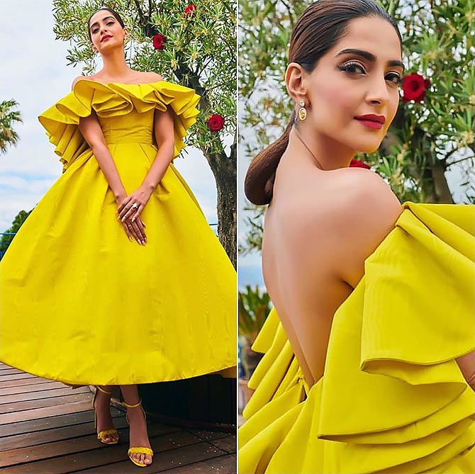 Sonam Kapoor in a yellow dress