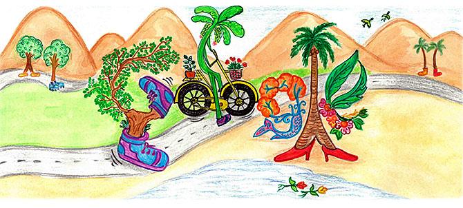 Divyanshi Singhal's winning Google Doodle for Children's Day