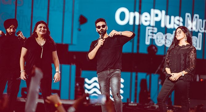 Amit Trivedi performs at One Plus Music Festival