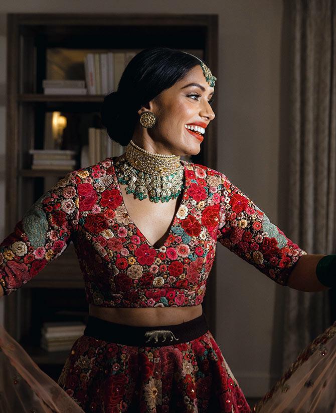 Riya Patel in Sabyasachi lehenga