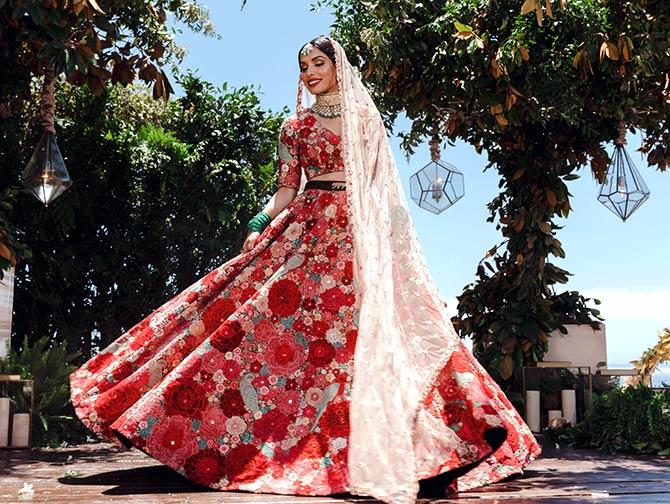 Riya Patel in Sabyasachi lehenga