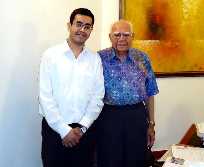 Debanshu Khettry with Ram Jethmalani