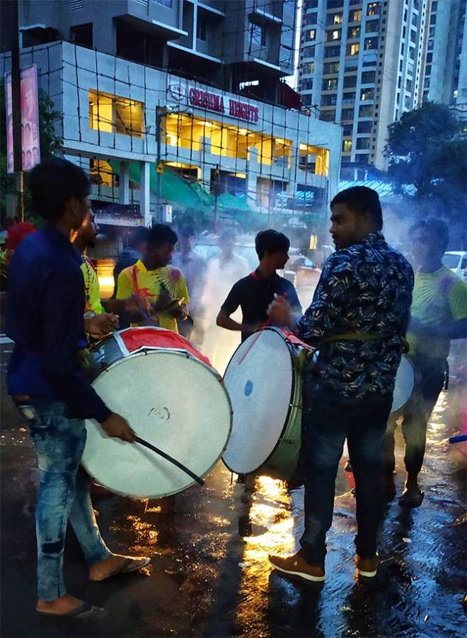 Drum machines. Photograph: Hemantkumar Shivsharan/Rediff.com.