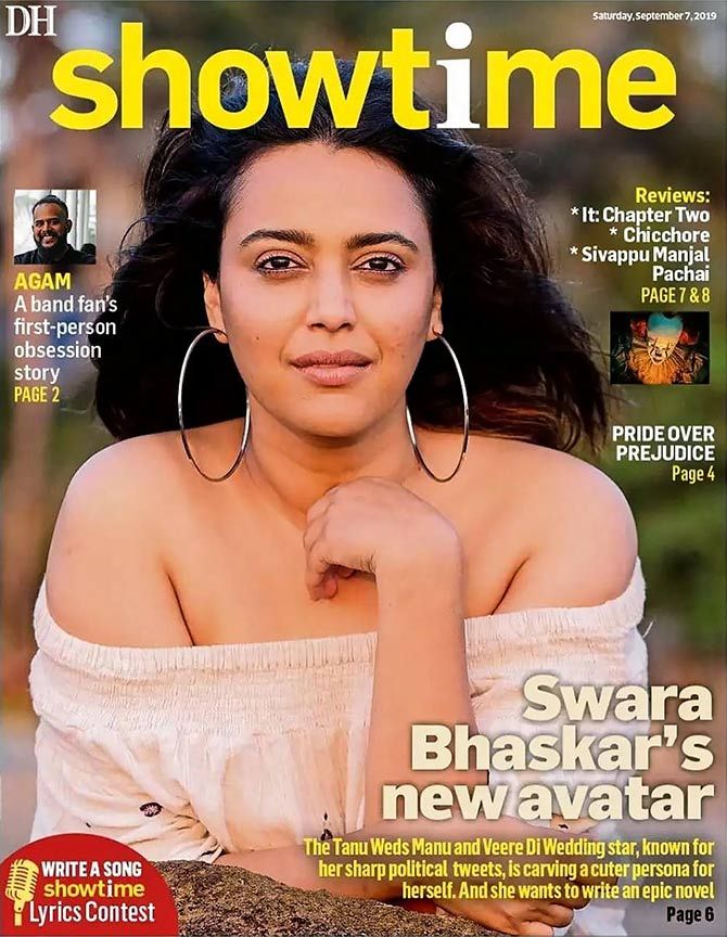 Swara Bhasker on Showtime cover