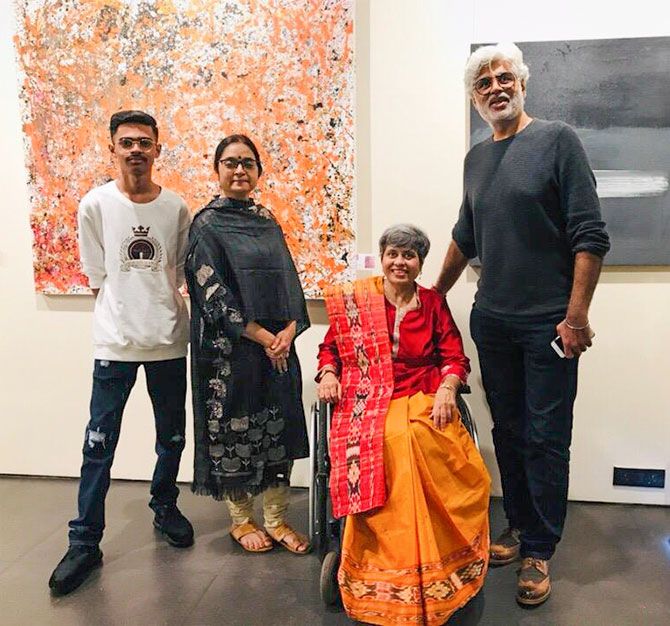 Dev Mehta with his parents and aunt Dr Ketna Mehta