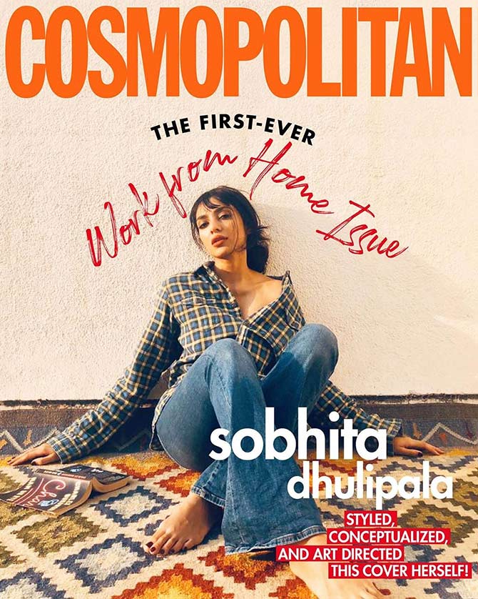 Sobhita Dhulipala on Cosmopolitan's work from home cover