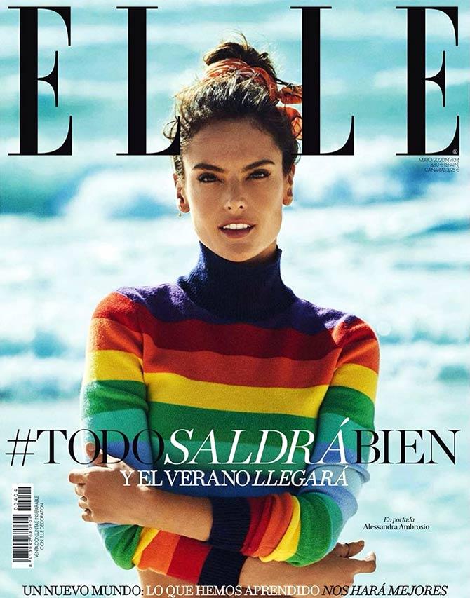 Alessandra Ambrosio on Elle cover