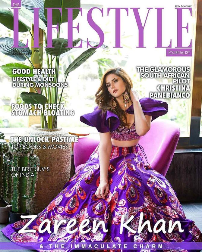 Zareen Khan on The Lifestyle Journalist's August cover
