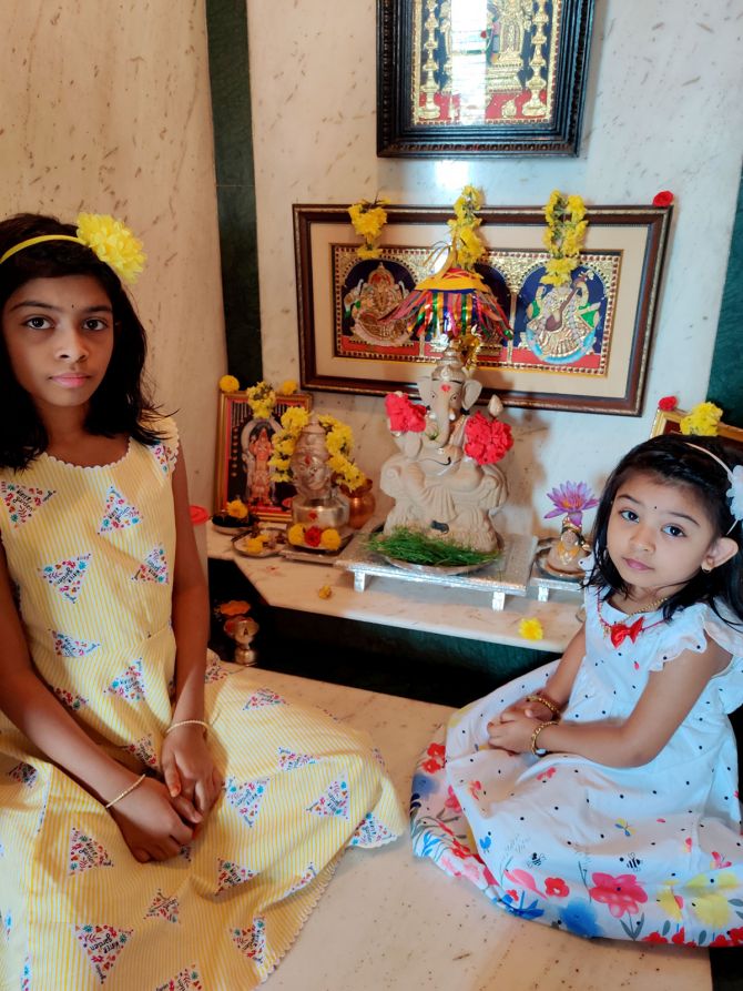 Rediff readers share photographs of their Ganeshotsav celebrations