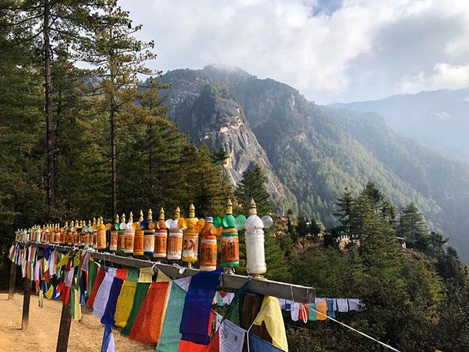 Glimses of Taktsang from the cafe