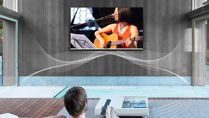 tv with front facing speakers