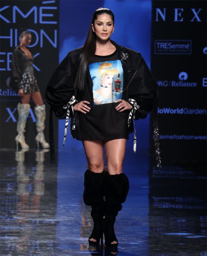 Sunny Leone for Swapnil Shinde at Lakme Fashion Week