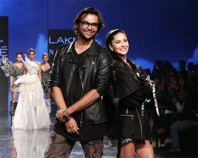 Sunny Leone for Swapnil Shinde at Lakme Fashion Week