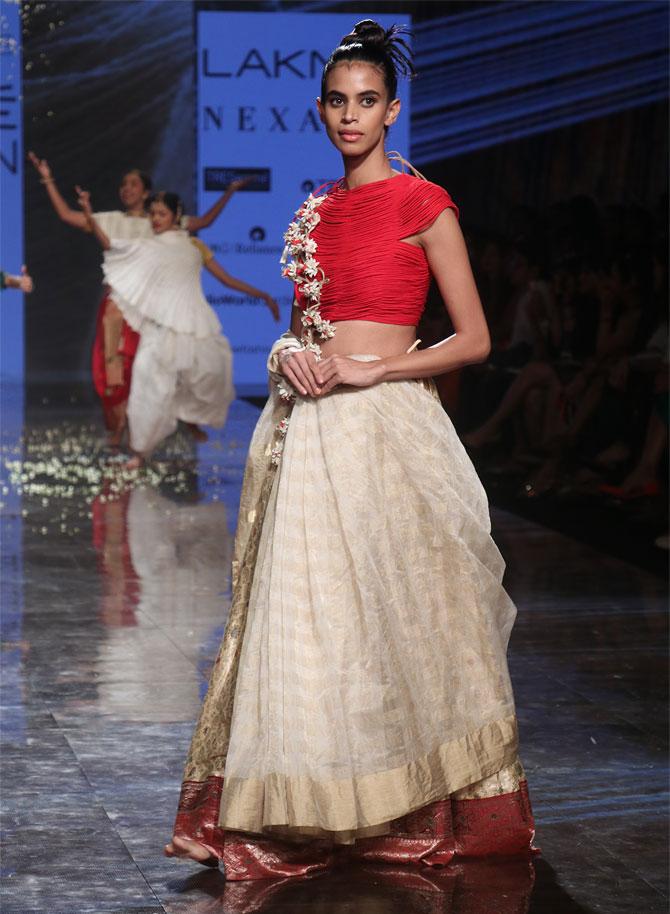 Models in Vaishali S creation at Lakme Fashion Week Summer/Resort 2020