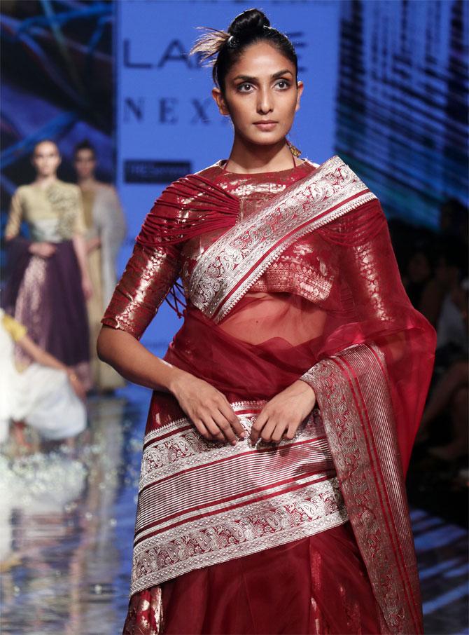 Models in Vaishali S creation at Lakme Fashion Week Summer/Resort 2020