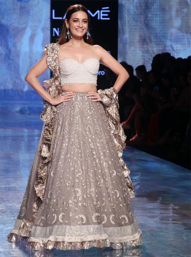 Dia Mirza walks for House of Kotwara at Lakme Fashion Week Summer/Resort 2020