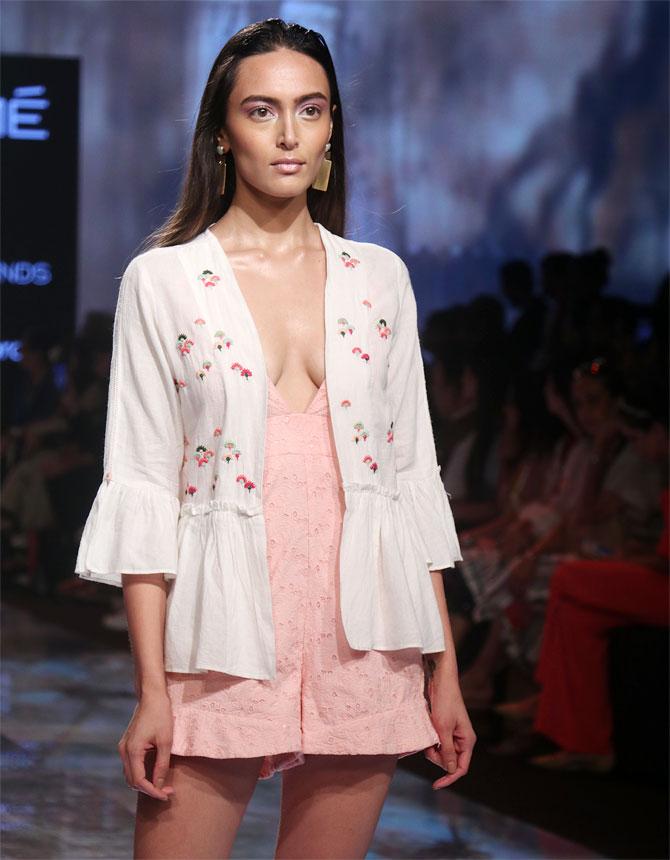 Dia Mirza walks for House of Kotwara at Lakme Fashion Week Summer/Resort 2020