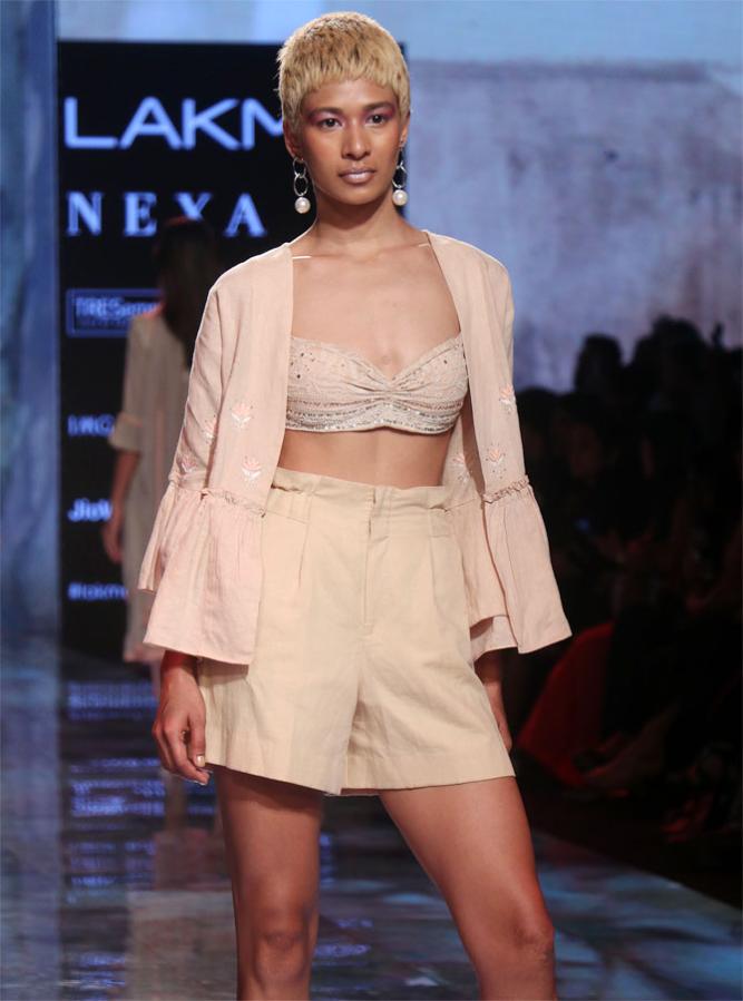 Dia Mirza walks for House of Kotwara at Lakme Fashion Week Summer/Resort 2020