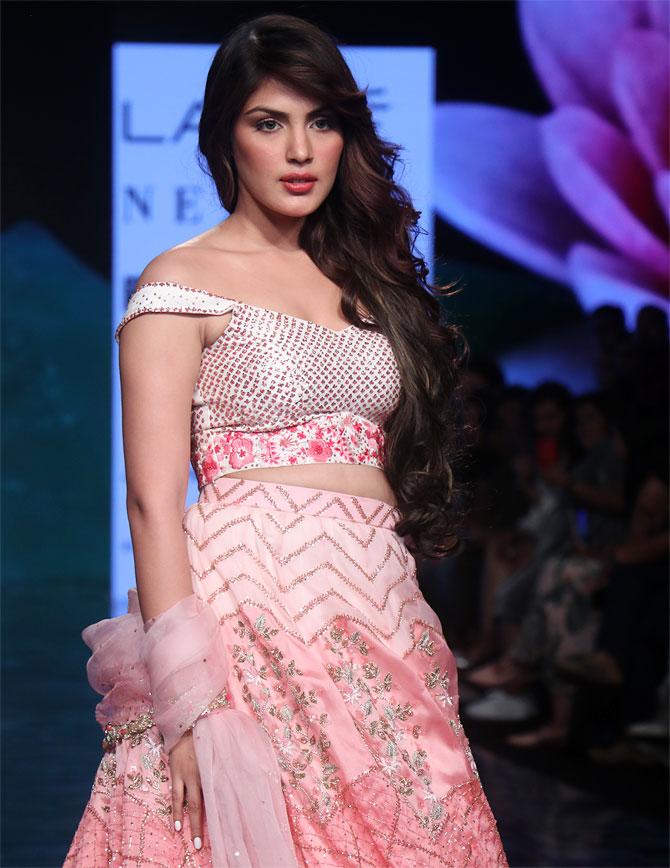 Rhea Chakraborty walks for designer Deepa Goel at the LFW Summer/Resort 2020